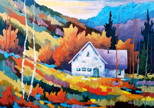 Original oil on board painting