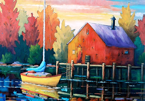 Original oil on board painting