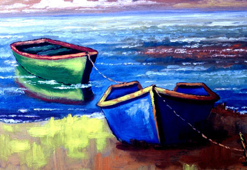 Original oil on board painting