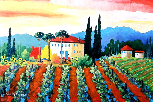 Original oil on board painting