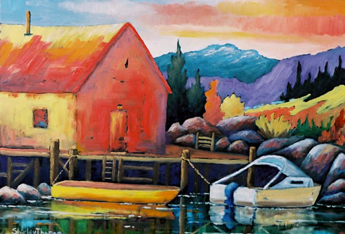 Original oil on board painting